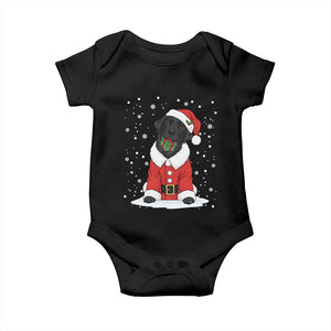 Black Labrador Santa Baby Onesie Funny Christmas Dog Lover Gift TS12 Black Print Your Wear