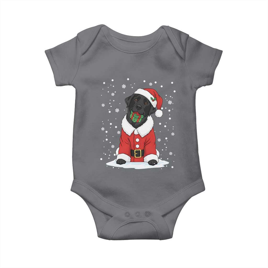 Black Labrador Santa Baby Onesie Funny Christmas Dog Lover Gift TS12 Charcoal Print Your Wear