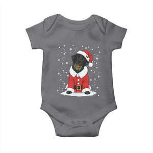 Black Labrador Santa Baby Onesie Funny Christmas Dog Lover Gift TS12 Charcoal Print Your Wear