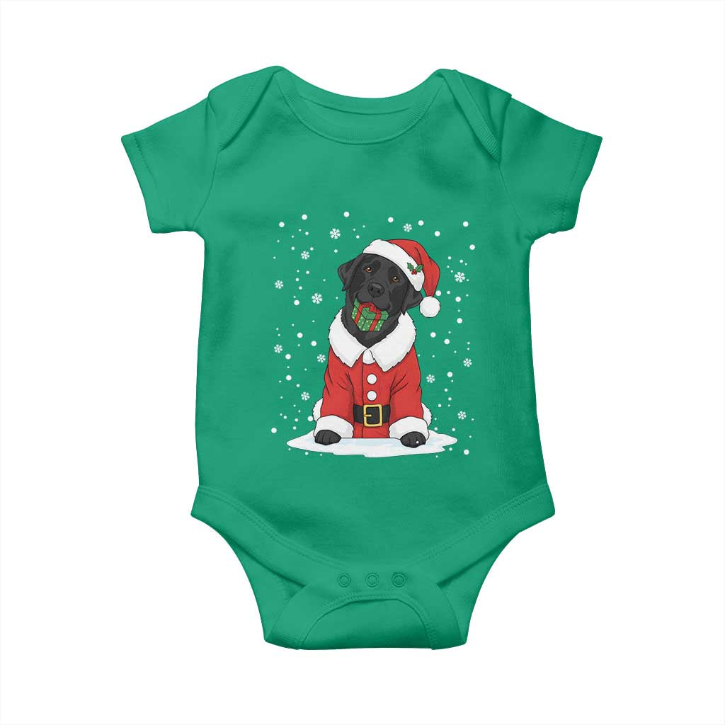 Black Labrador Santa Baby Onesie Funny Christmas Dog Lover Gift TS12 Irish Green Print Your Wear