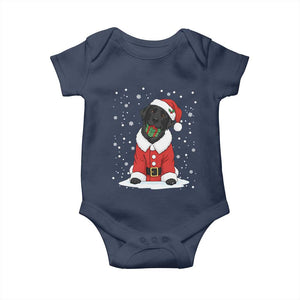 Black Labrador Santa Baby Onesie Funny Christmas Dog Lover Gift TS12 Navy Print Your Wear