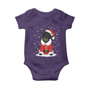 Black Labrador Santa Baby Onesie Funny Christmas Dog Lover Gift TS12 Purple Print Your Wear