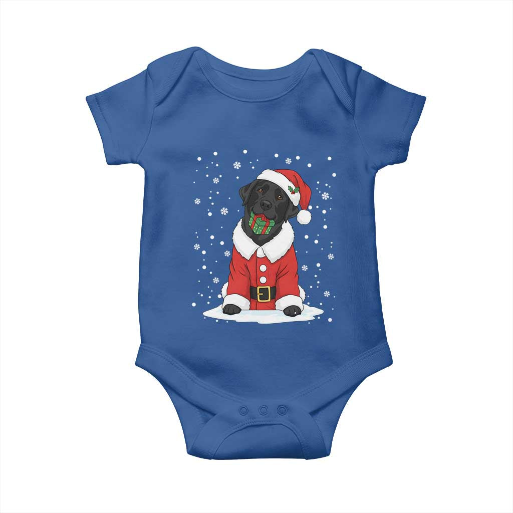 Black Labrador Santa Baby Onesie Funny Christmas Dog Lover Gift TS12 Royal Blue Print Your Wear