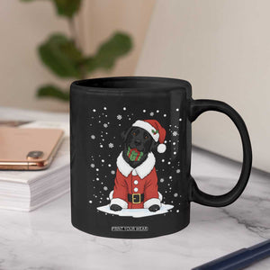 Black Labrador Santa Coffee Mug Funny Christmas Dog Lover Gift TS12 Print Your Wear