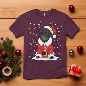 Black Labrador Santa T Shirt Funny Christmas Dog Lover Gift TS12 Maroon Print Your Wear