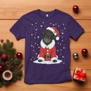 Black Labrador Santa T Shirt Funny Christmas Dog Lover Gift TS12 Purple Print Your Wear