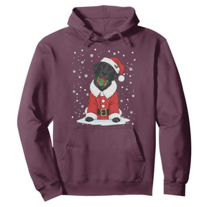 Black Labrador Santa Hoodie Funny Christmas Dog Lover Gift TS12 Maroon Print Your Wear