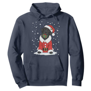 Black Labrador Santa Hoodie Funny Christmas Dog Lover Gift TS12 Navy Print Your Wear
