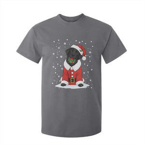 Black Labrador Santa T Shirt For Kid Funny Christmas Dog Lover Gift TS12 Charcoal Print Your Wear