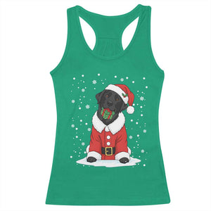 Black Labrador Santa Racerback Tank Top Funny Christmas Dog Lover Gift TS12 Irish Green Print Your Wear