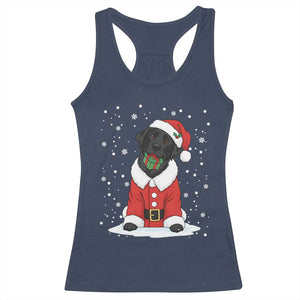 Black Labrador Santa Racerback Tank Top Funny Christmas Dog Lover Gift TS12 Navy Print Your Wear