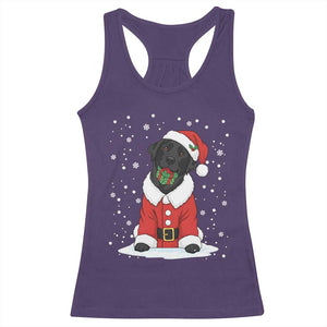 Black Labrador Santa Racerback Tank Top Funny Christmas Dog Lover Gift TS12 Purple Print Your Wear