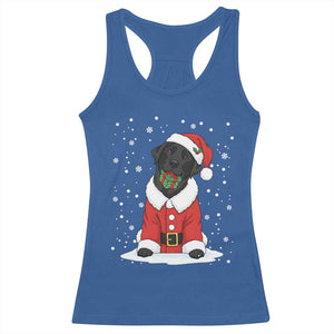 Black Labrador Santa Racerback Tank Top Funny Christmas Dog Lover Gift TS12 Royal Blue Print Your Wear