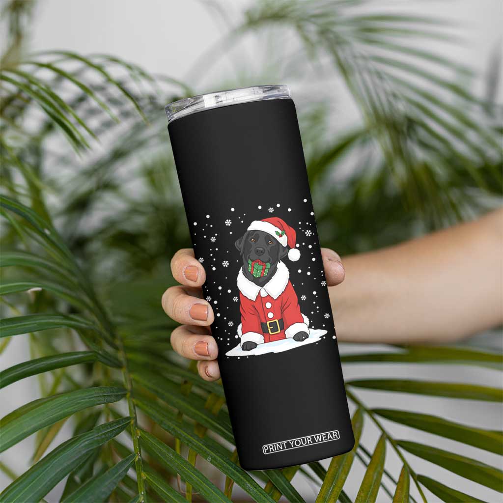 Black Labrador Santa Skinny Tumbler Funny Christmas Dog Lover Gift TS12 Print Your Wear