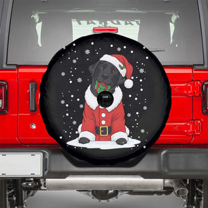 Black Labrador Santa Spare Tire Cover Funny Christmas Dog Lover Gift TS12 Black Print Your Wear