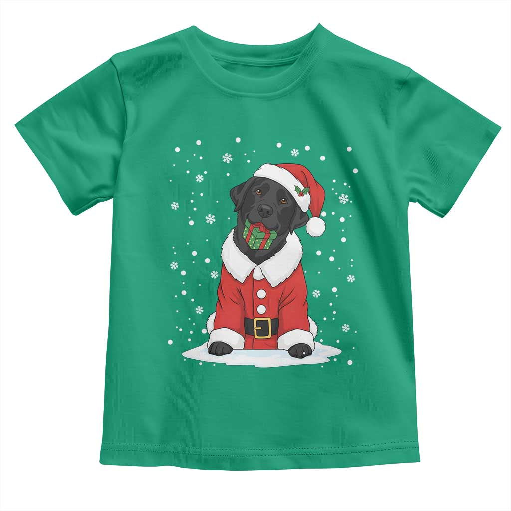 Black Labrador Santa Toddler T Shirt Funny Christmas Dog Lover Gift TS12 Irish Green Print Your Wear