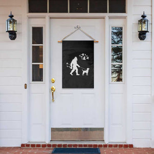 Funny Bow Hunter Garden Flag Bigfoot Walking Labrador Hunting Dog Gift TS12 Print Your Wear