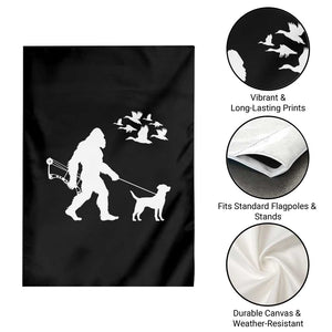 Funny Bow Hunter Garden Flag Bigfoot Walking Labrador Hunting Dog Gift TS12 Print Your Wear