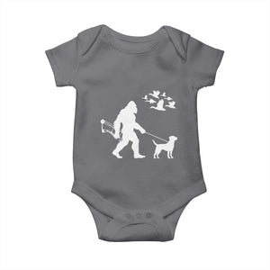 Funny Bow Hunter Baby Onesie Bigfoot Walking Labrador Hunting Dog Gift TS12 Charcoal Print Your Wear