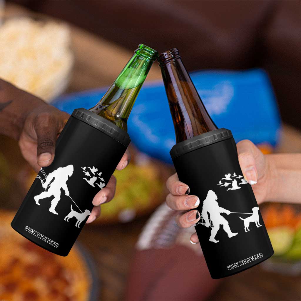 Funny Bow Hunter 4 in 1 Can Cooler Tumbler Bigfoot Walking Labrador Hunting Dog Gift TS12 Print Your Wear