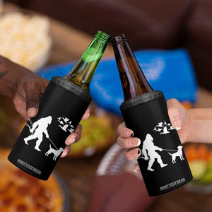 Funny Bow Hunter 4 in 1 Can Cooler Tumbler Bigfoot Walking Labrador Hunting Dog Gift TS12 Print Your Wear