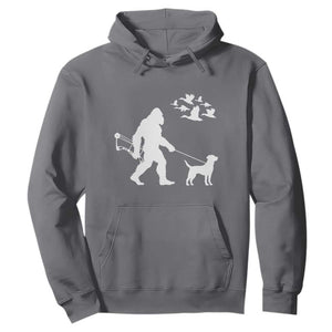 Funny Bow Hunter Hoodie Bigfoot Walking Labrador Hunting Dog Gift TS12 Charcoal Print Your Wear