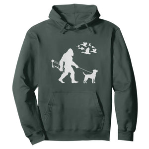 Funny Bow Hunter Hoodie Bigfoot Walking Labrador Hunting Dog Gift TS12 Dark Forest Green Print Your Wear