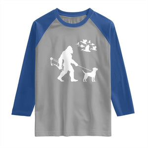 Funny Bow Hunter Raglan Shirt Bigfoot Walking Labrador Hunting Dog Gift TS12 Sport Gray Royal Print Your Wear