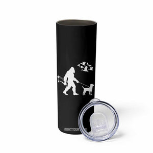 Funny Bow Hunter Skinny Tumbler Bigfoot Walking Labrador Hunting Dog Gift TS12 Print Your Wear