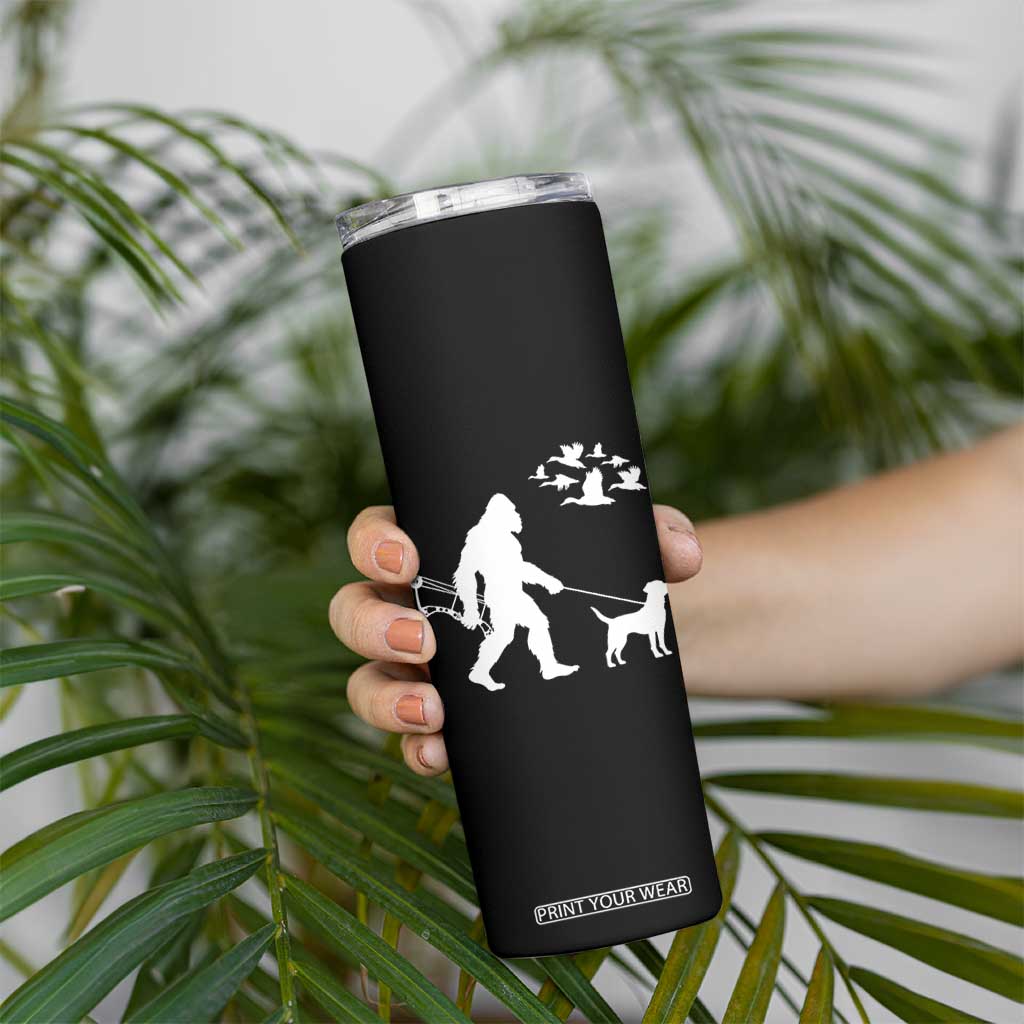 Funny Bow Hunter Skinny Tumbler Bigfoot Walking Labrador Hunting Dog Gift TS12 Print Your Wear