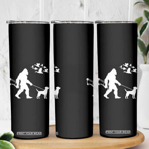 Funny Bow Hunter Skinny Tumbler Bigfoot Walking Labrador Hunting Dog Gift TS12 Print Your Wear
