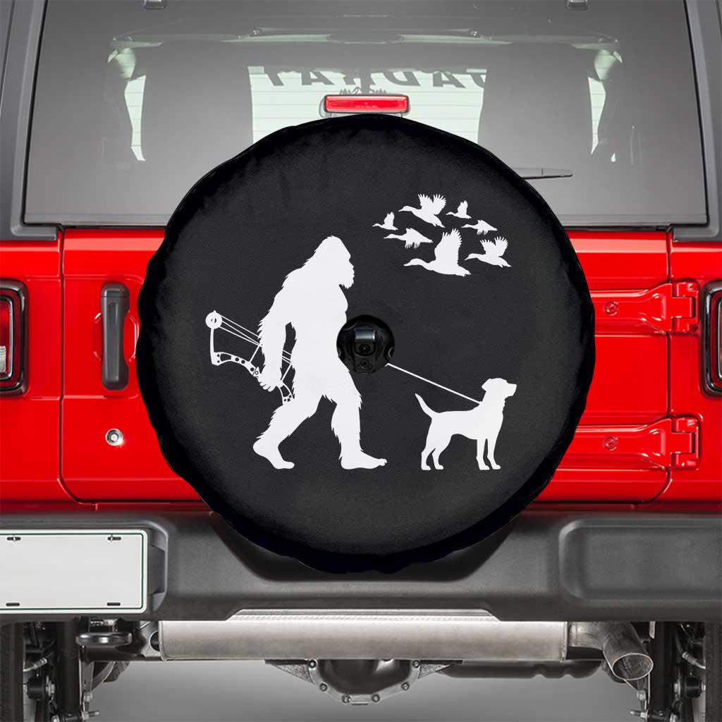 Funny Bow Hunter Spare Tire Cover Bigfoot Walking Labrador Hunting Dog Gift TS12 Black Print Your Wear