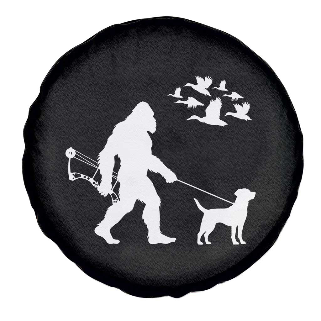 Funny Bow Hunter Spare Tire Cover Bigfoot Walking Labrador Hunting Dog Gift TS12 Print Your Wear