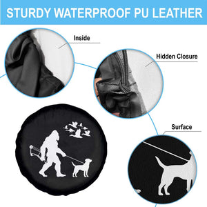 Funny Bow Hunter Spare Tire Cover Bigfoot Walking Labrador Hunting Dog Gift TS12 Print Your Wear