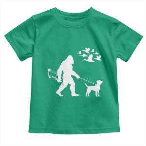 Funny Bow Hunter Toddler T Shirt Bigfoot Walking Labrador Hunting Dog Gift TS12 Irish Green Print Your Wear