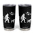 Funny Bow Hunter Tumbler Cup Bigfoot Walking Labrador Hunting Dog Gift - Print Your Wear