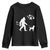 Funny Bow Hunter Youth Sweatshirt Bigfoot Walking Labrador Hunting Dog Gift TS12 Black Print Your Wear