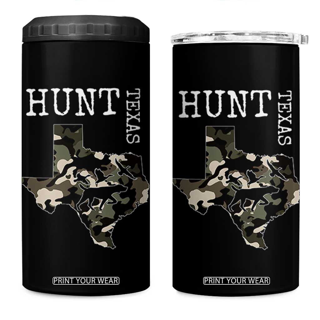 Texas Hunter Gift 4 in 1 Can Cooler Tumbler Labrador Retriever Duck Hunting Dog TS12 One Size: 16 oz Black Print Your Wear