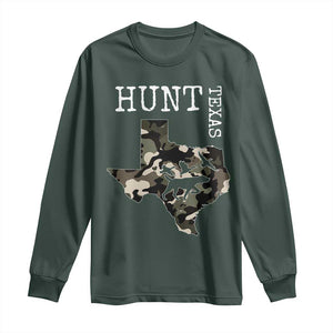 Texas Hunter Gift Long Sleeve Shirt Labrador Retriever Duck Hunting Dog TS12 Dark Forest Green Print Your Wear