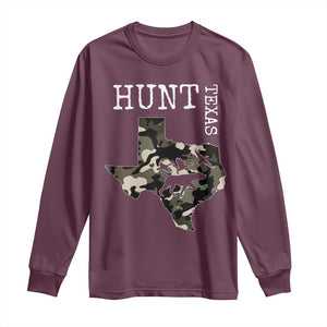 Texas Hunter Gift Long Sleeve Shirt Labrador Retriever Duck Hunting Dog TS12 Maroon Print Your Wear