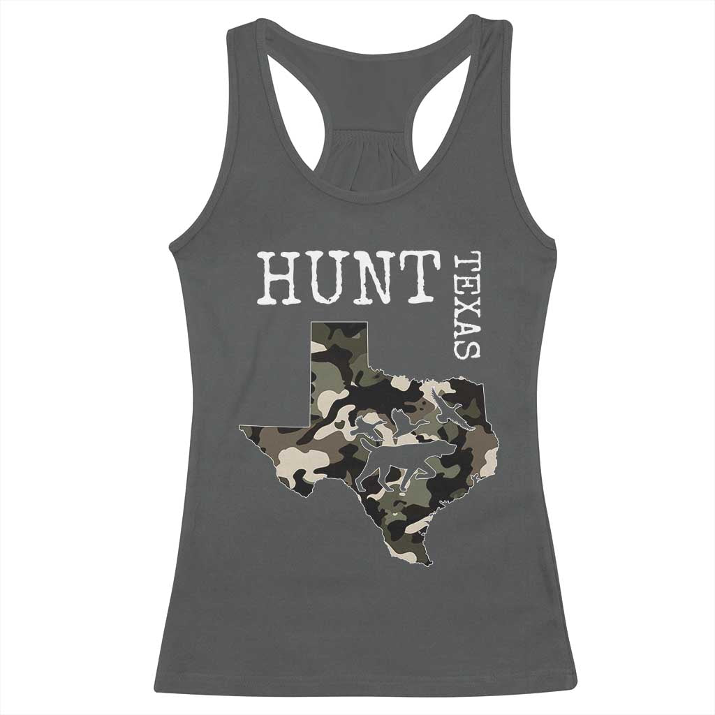 Texas Hunter Gift Racerback Tank Top Labrador Retriever Duck Hunting Dog TS12 Dark Heather Print Your Wear