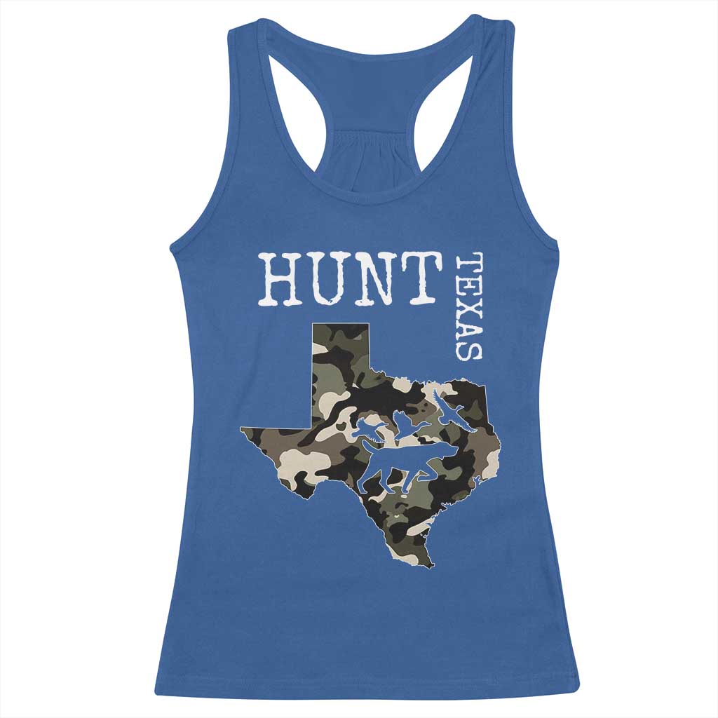 Texas Hunter Gift Racerback Tank Top Labrador Retriever Duck Hunting Dog TS12 Royal Blue Print Your Wear