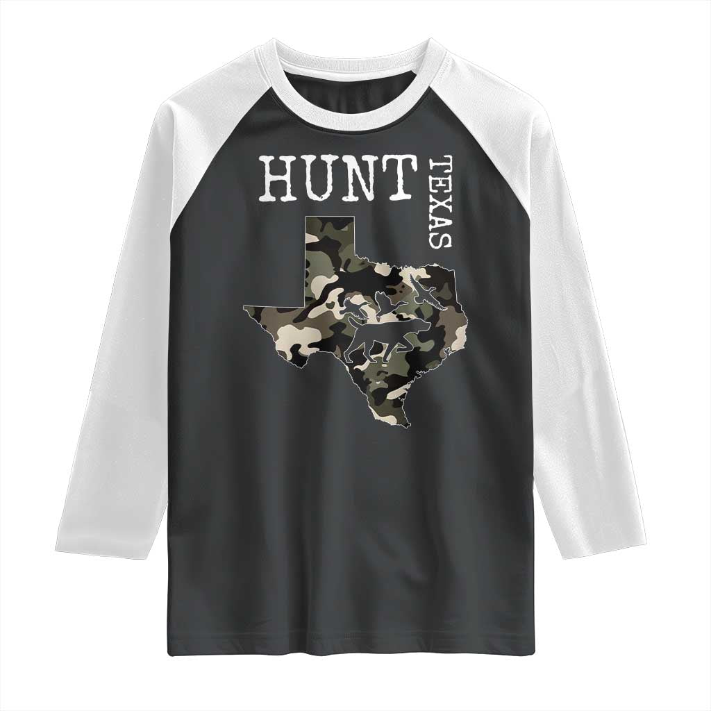 Texas Hunter Gift Raglan Shirt Labrador Retriever Duck Hunting Dog TS12 Black White Print Your Wear