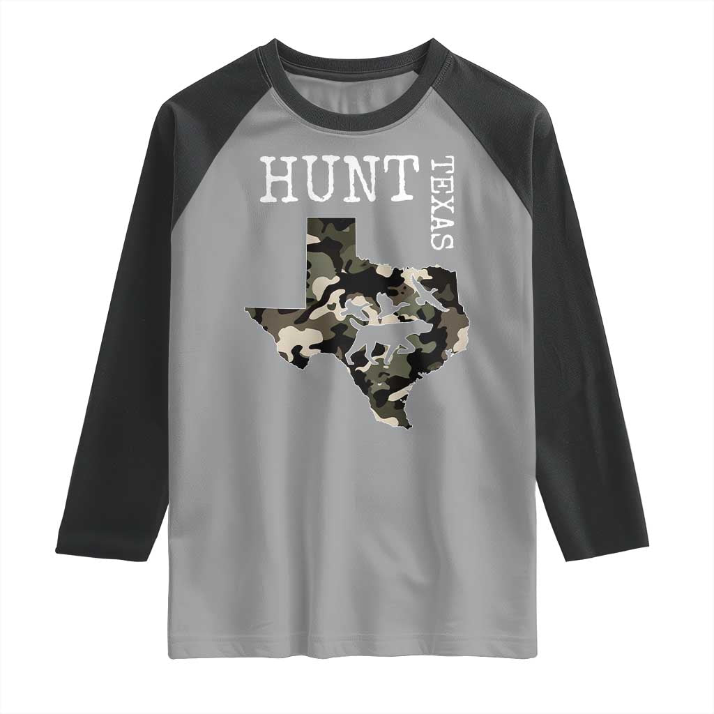 Texas Hunter Gift Raglan Shirt Labrador Retriever Duck Hunting Dog TS12 Sport Gray Black Print Your Wear