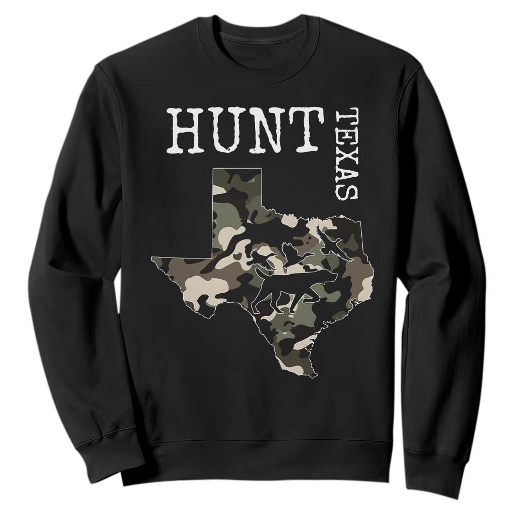 Texas Hunter Gift Sweatshirt Labrador Retriever Duck Hunting Dog - Print Your Wear