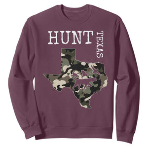 Texas Hunter Gift Sweatshirt Labrador Retriever Duck Hunting Dog TS12 Maroon Print Your Wear