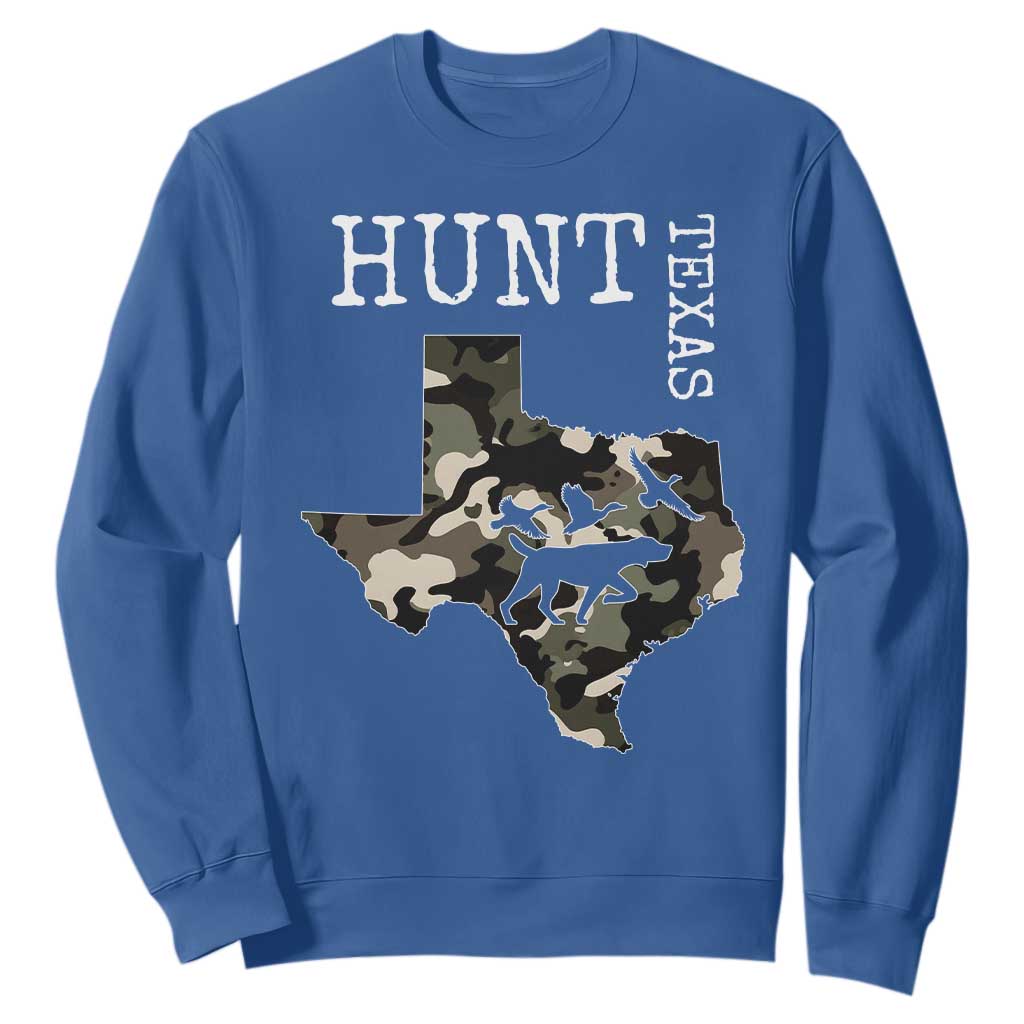 Texas Hunter Gift Sweatshirt Labrador Retriever Duck Hunting Dog TS12 Royal Blue Print Your Wear