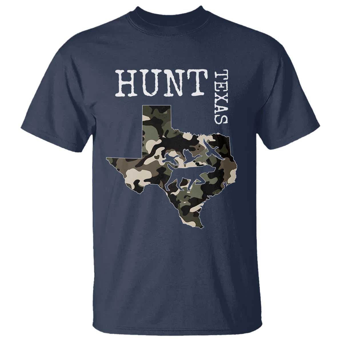 Texas Hunter Gift T Shirt Labrador Retriever Duck Hunting Dog TS12 Navy Print Your Wear