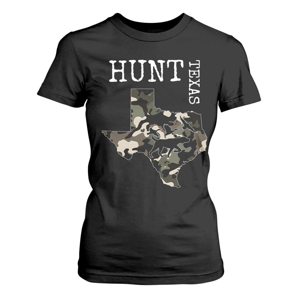 Texas Hunter Gift T Shirt For Women Labrador Retriever Duck Hunting Dog TS12 Black Print Your Wear