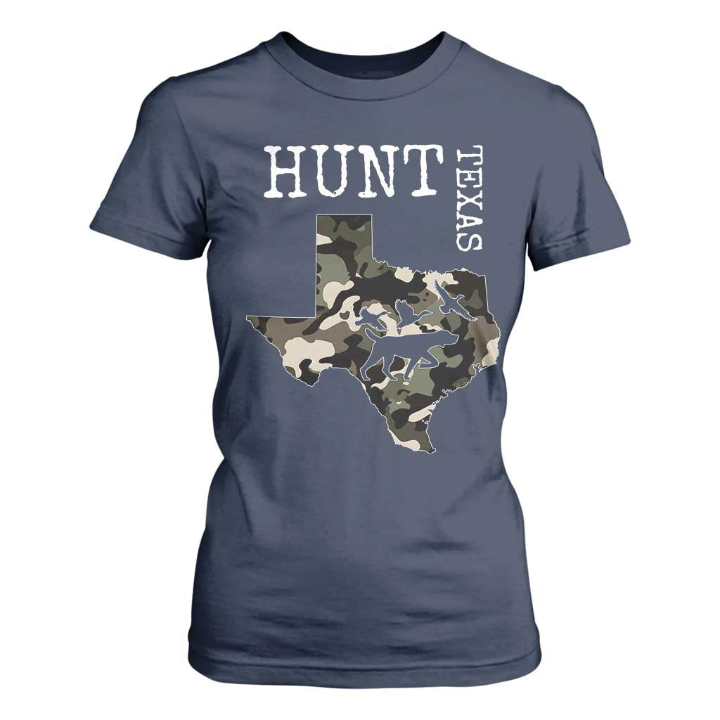 Texas Hunter Gift T Shirt For Women Labrador Retriever Duck Hunting Dog TS12 Navy Print Your Wear